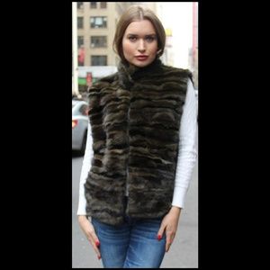 Green Camo Fur Vest